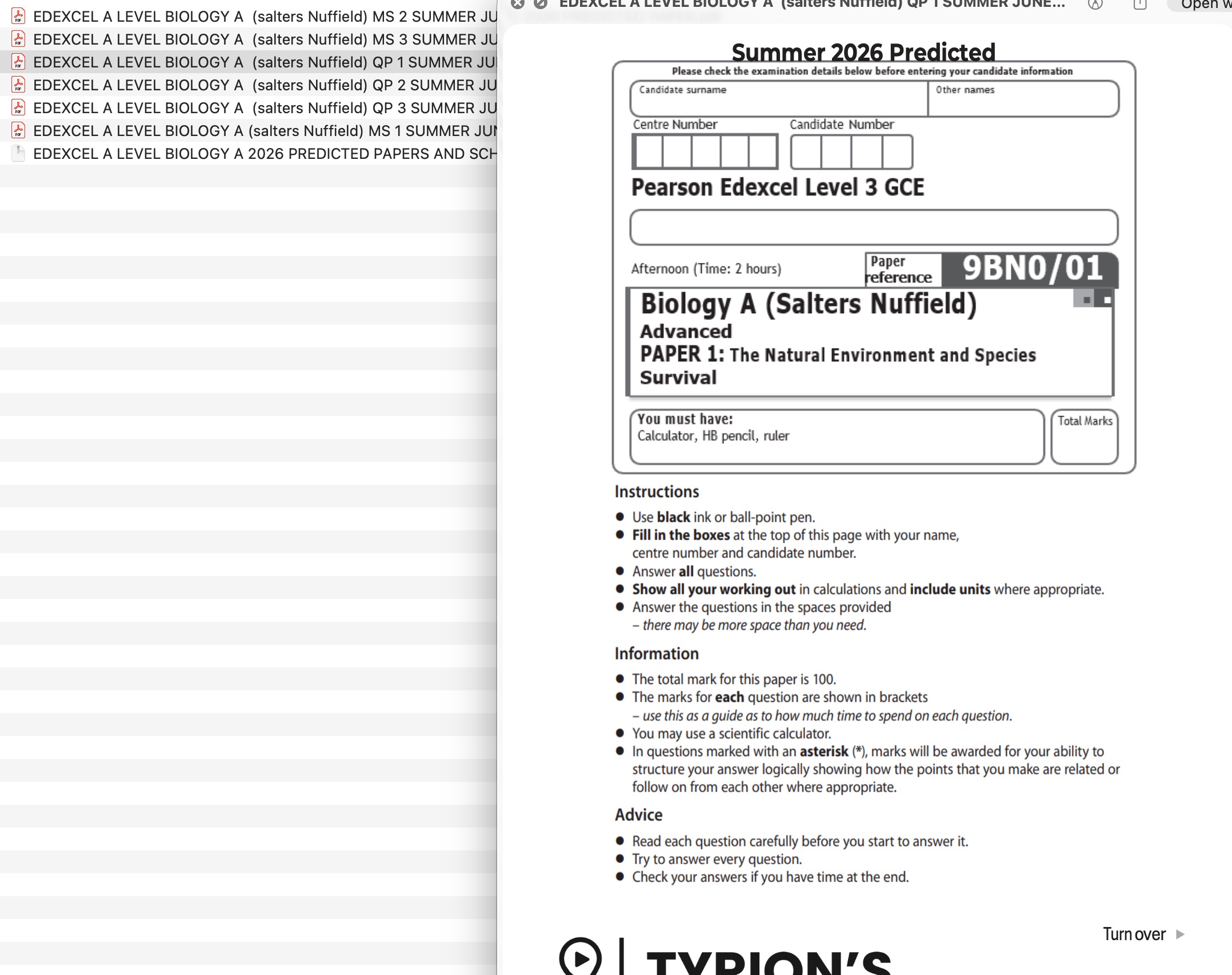 Edexcel A Level Biology A 2026 Predicted Papers 9BN0 - Image 3