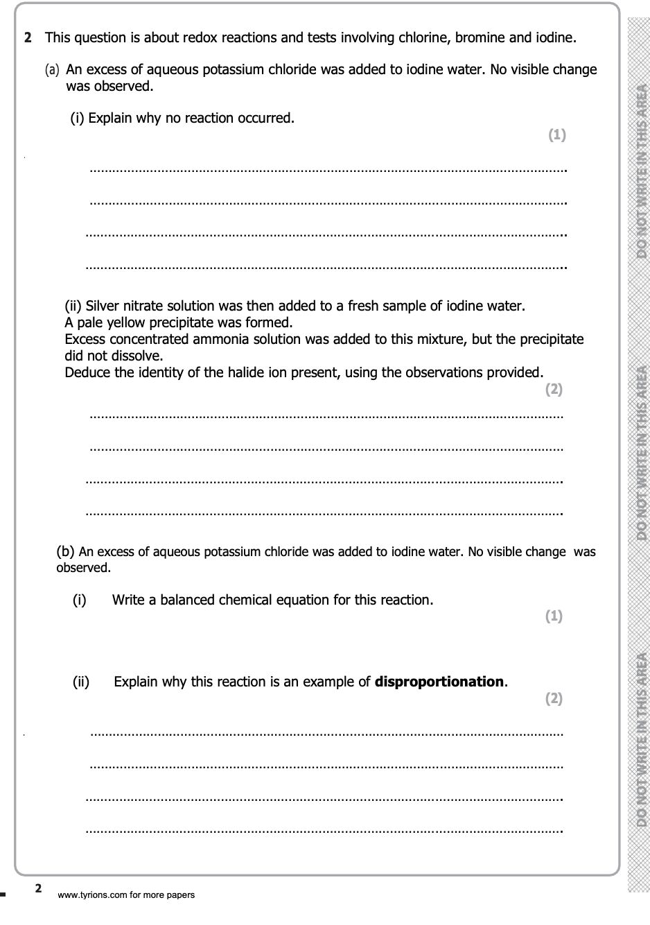 Edexcel A Level Chemistry 2025 Predicted Papers 9CH0