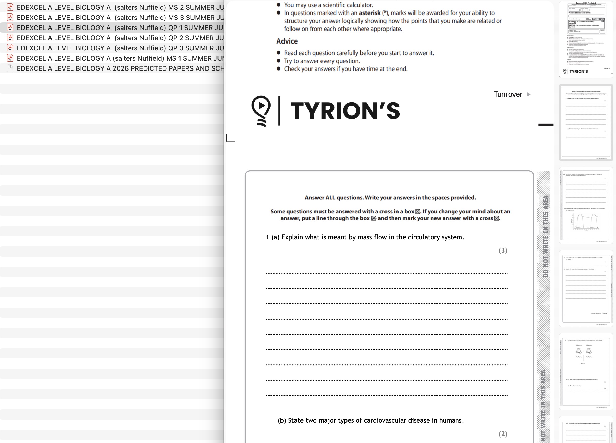 Edexcel A Level Biology A 2026 Predicted Papers 9BN0 - Image 2