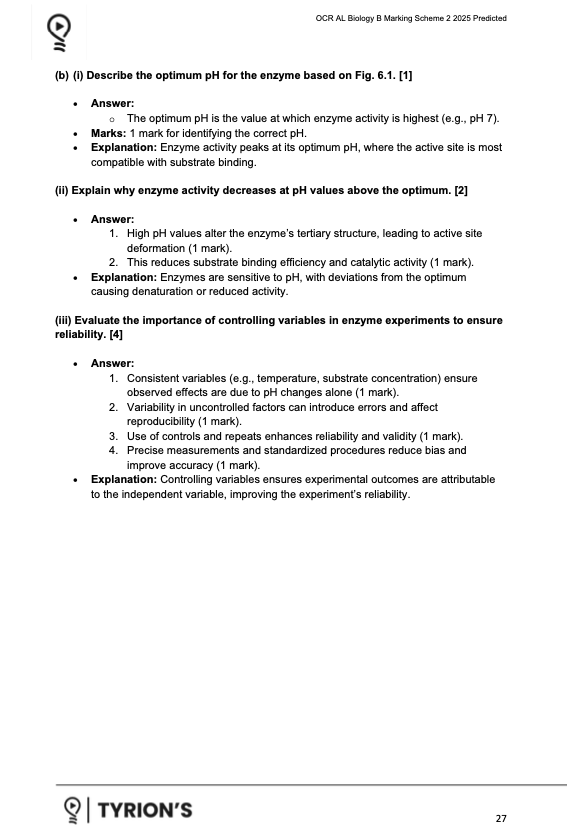 OCR A Level Biology B 2025 Predicted Papers H422