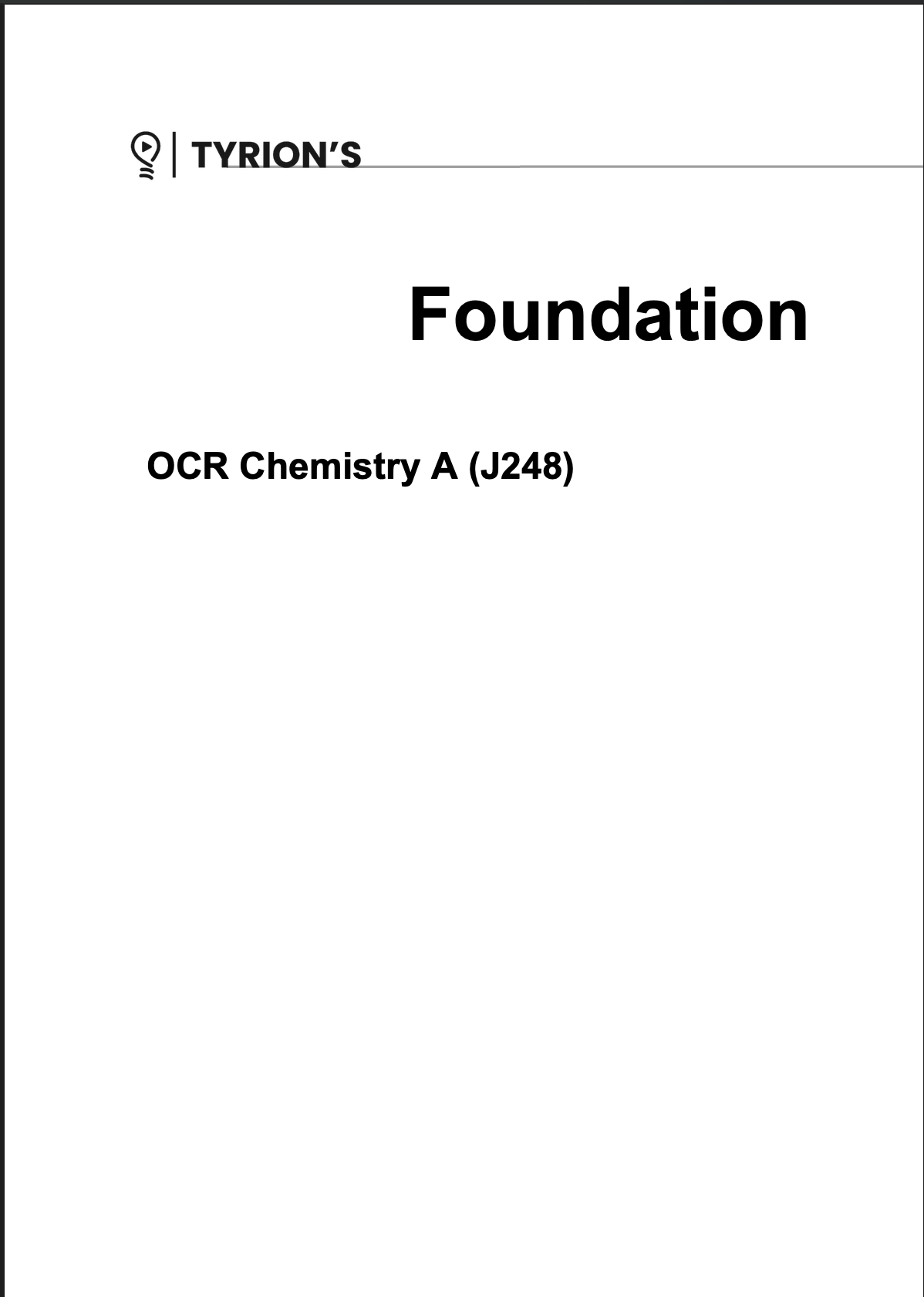 Edexcel GCSE Chemistry Foundation 2025 Predicted Papers 1CH0