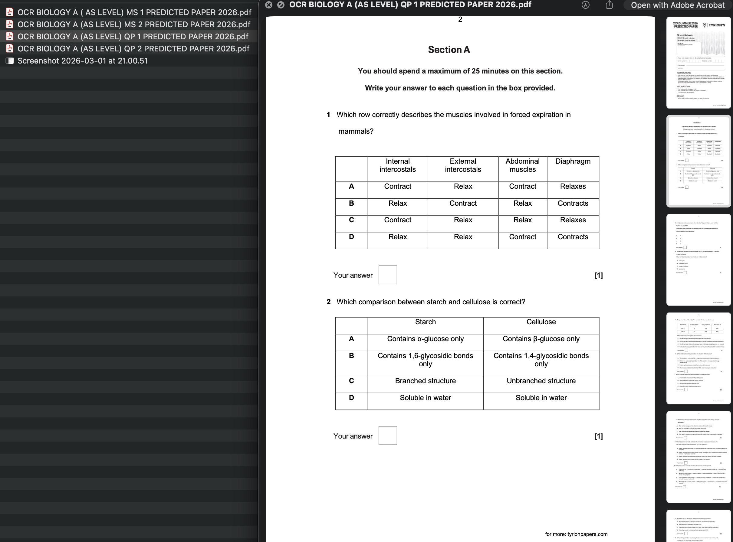 OCR AS Level Biology A 2026 Predicted Papers H020 - Image 3