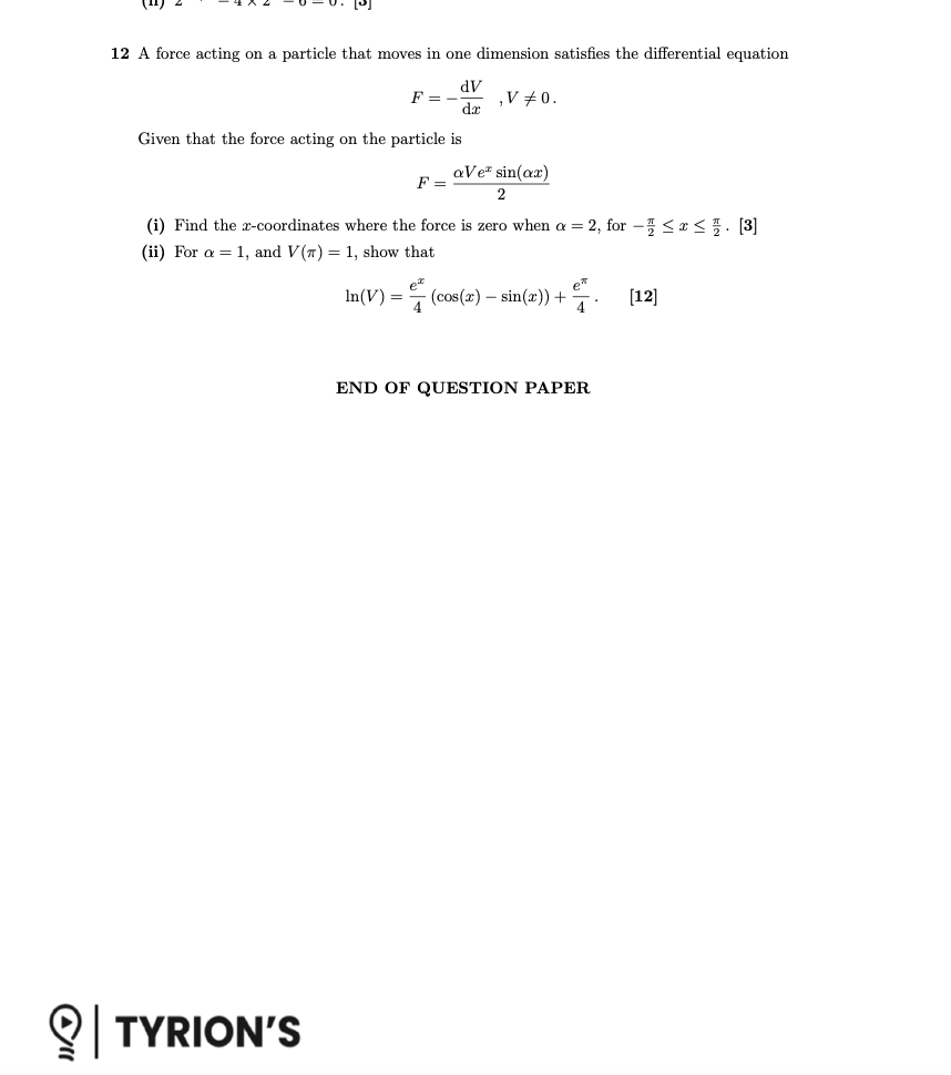OCR A Level Mathematics 2025 Predicted Papers