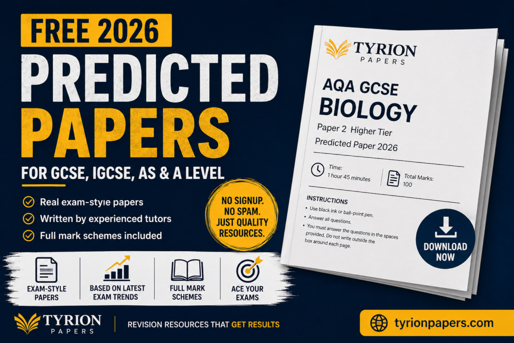 Free predicted papers 2026 GCSE IGCSE A Level download