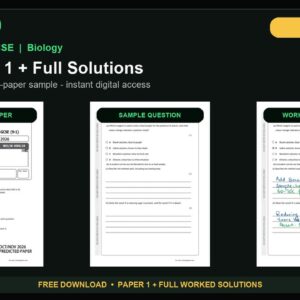 Free Edexcel IGCSE Biology Paper 1 predicted paper and worked solutions for October November 2026