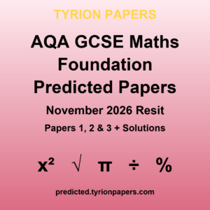 2026 Predicted Papers Home 18 AQA GCSE Maths Foundation November 2026 predicted papers cover
