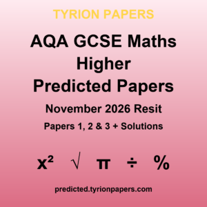 AQA GCSE Maths Higher November 2026 predicted papers cover